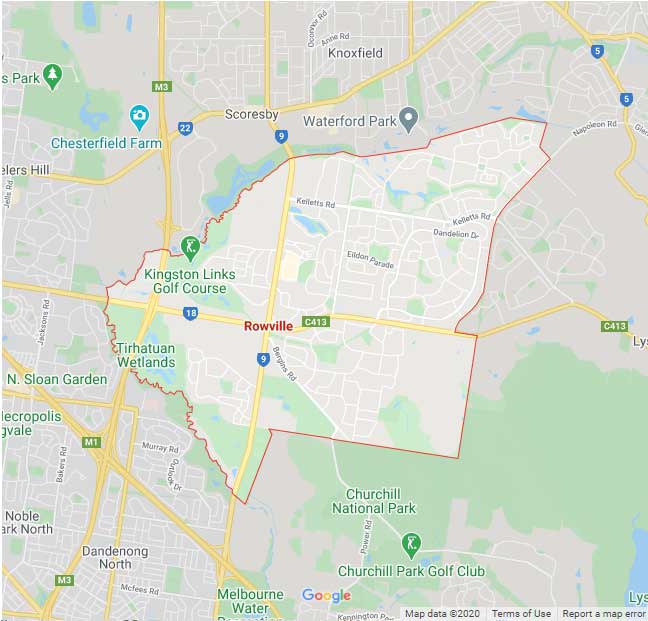 Rowville Map Area
