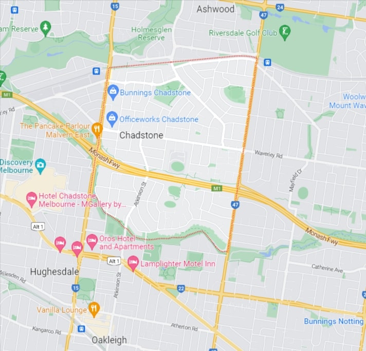 Chadstone Map Area
